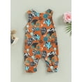 thumbnail image 4 of Cenuakty Baby Girl Summer Jumpsuit Western Floral Cow Print Sleeveless Rompers Pants for Toddler Newborn Infant, 4 of 9