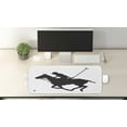 thumbnail image 2 of Sports Computer Mouse Pad, Silhouette Illustration of Polo Player on a Horse Hitting a Ball Print, Rectangle Non-Slip Rubber Mousepad Large, 31" x 12", Charcoal Grey and White, by Ambesonne, 2 of 2