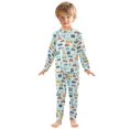 thumbnail image 3 of Dailycode Cotton Pajama Set Snug Fit Long Sleeve Top and Pants for 18M-8Y Skyscraper Car Tree, 3 of 7