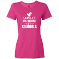 thumbnail image 3 of Inktastic Easily Distracted by Squirrels Women's T-Shirt, 3 of 5