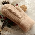 thumbnail image 5 of Teyfeniy Fleece Lined Mittens for Adult Warm Winter Fall Thermal Knitted Cute Thicken Gloves for Cold Weather Snow Cozy Gifts for Womens Mens Unisex, 5 of 5