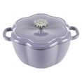 thumbnail image 5 of The Pioneer Woman Timeless Beauty Floral Shaped Enamel Cast Iron 3-Quart Dutch Oven, Purple, 5 of 9