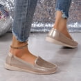 thumbnail image 3 of Women Rhinestone Loafers, Slip-On Flat Shoes, Sparkle Casual Dress Flats, 3 of 7