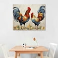 thumbnail image 2 of COMIO  Farm Animal Paintings Rooster and Hen Picture Canvas Wall Art Vintage Rustic Home Farmhouse Living Room Wall Decor Stretched and Framed Ready to Hang, 2 of 4