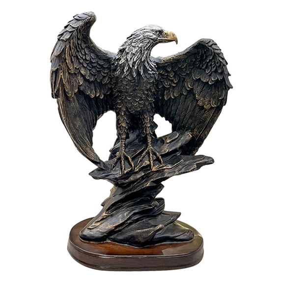 Eagle Statue Sculpture Resin Table Crafts Desktop Ornament Collectible, Eagle Sculptures Decorative for Office Table Cabinet Cafe Bookshelves