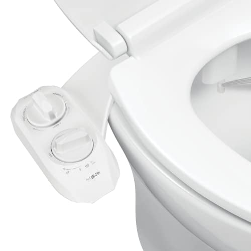 LUXE Bidet NEO 185 Plus - Only Patented Bidet Attachment for Toilet Seat, Innovative Hinges to Clean, Slide-in Easy Install, Advanced 360° Self-Clean, Dual Nozzles, Feminine &amp; Rear Wa