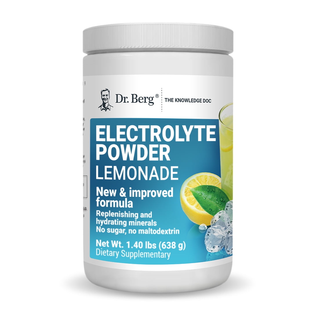 Dr. Berg Electrolyte Powder Lemonade Hydration Powder, 100 Servings