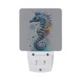 thumbnail image 2 of Seahorse Night Light LED Dusk to Dawn Auto Sensor Night Lamp Plug-in Nightlight for Bedroom Hallway Kitchen 2 PCs, 2 of 7