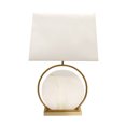 thumbnail image 3 of Pasargad Home Orb White Circular Marble and Metal Table Lamp with Shade, 3 of 7