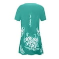 thumbnail image 5 of QIPOPIQ Robe Maxi pour Femme Plage Élégante à Manches Courtes Tendance Décontractée Robes Aguichant d'Été Robe à Volants Imprimé Floral Chandail à Enfiler Robe à Col Rond Offres 2023, 5 of 5