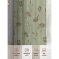 thumbnail image 6 of Sage Green Floral Sheer Curtains 72 Inch Length 2 Panels Set Window Treatments, Vintage Spring Botanical Flowers Rod Pocket Semi Curtains for Living Room/Bedroom/Kitchen Décor, 104"W x 72"L, 6 of 7