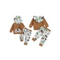thumbnail image 3 of Aojekbee Boys Autumn 2PCS Outfit Sets Long Sleeve Hooded Tops Chicken/Horse Print Pants Sets, 3 of 10