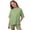 Green, variant on Girls 2 Piece Summer Outfit Short Sleeve Side Slit Oversized Athletic Shirt and Casual Cycling Biker Shorts Set, Size 5-6 Years, Orange