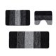 thumbnail image 2 of Juego de 4 Alfombras de Baño con Funda En Forma de U para La Tapa Del Inodoro - Alfombras de Baño de Felpa de Microfibra Absorbente y Antideslizante, Lavables a Máquina En Gris, Marrón y Azul - 40X80, 2 of 7
