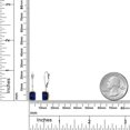 thumbnail image 6 of Gem Stone King 3.12 Cttw Blue Sapphire Dangle Earrings for Women | 925 Silver and 10K Yellow Gold | Gemstone September Birthstone | Emerald Cut 7X5MM, 6 of 6