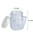 thumbnail image 4 of CHUANK For Blender Replacement Parts  4937 Mini  Blender Jar Accessory  Cup Mini Plastic Jars with Lids (2 Pack), 4 of 9
