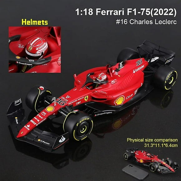Bburago 1:18 2023 F1 Ferrari Sf23 16 Charles Leclerc 55 Carlos Sainz Formule Racing Modèle F1-75 Sf21 Sf1000 Diecast Voiture Toysfanceye