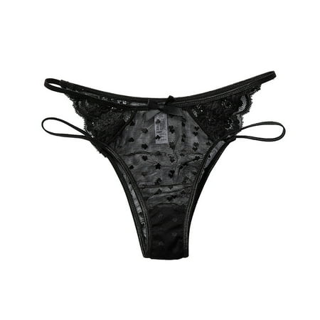 

Women Lace Panties Underwear With Cute Bow Midnight Lingerie Briefs