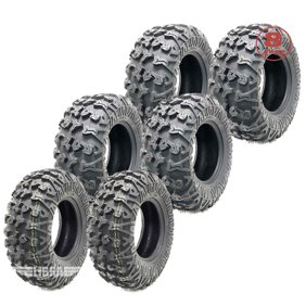 WANDA ATV Tire Set - 25x8-12 Front & 25x10-12 Rear, 6-Ply, For Yamaha Kodiak 400 450 (2004-2020)
