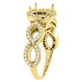 thumbnail image 2 of 10K Yellow Gold Natural Whisky Quartz Engagement Ring Cushion 7mm Eternity Diamond Accents, size 7.5, 2 of 3