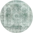 thumbnail image 1 of Ahgly Company Indoor Round Contemporary Platinum Silver Gray Abstract Area Rugs, 7' Round, 1 of 6
