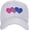 B1368, variant on Bisexual Flag Hearts Love LGBT Bi Pride Black Hat for Men Outdoor Hat Adjustable Sport Golf Baseball Cap Hat Dad Cap