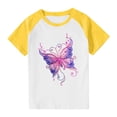 thumbnail image 7 of Feancey Fashion T Shirts for Toddler Girls 2025 Trendy Print Short Sleeve Tops Kids Boys Casual Summer Cute Tees Yellow 7 Years, 7 of 7