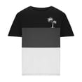 thumbnail image 3 of Mens Casual Pantalones Cortos Cuello Redondo Patchwork Impresión Suéter Blusa de Fitness, Camisetas para Hombre, 3 of 4