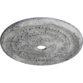 thumbnail image 3 of 31 1/2"OD x 3 5/8"ID x 1 3/4"P Palmetto Ceiling Medallion (Fits Canopies up to 7 5/8"), Hand-Painted Ultra Pure White Crackle, 3 of 5