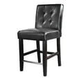 thumbnail image 5 of Home Square 25" Counter Barstool in Black Bonded Leather - Set of 3, 5 of 6
