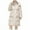 White, variant on HAPIMO Women Long Quilted Coat Maxi Length Long Sleeve Puffer Jacket Solid Hooded Padded Coats Thick Warm Winter Outerwear Pockets White M