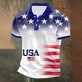 thumbnail image 2 of WAYUTE Mens Polo Shirts Independence Day 4th of July Patriotic Graphic Shirt Short Sleeve Lapel Performance Classic Fit Top Casual Outdoor, 2 of 3
