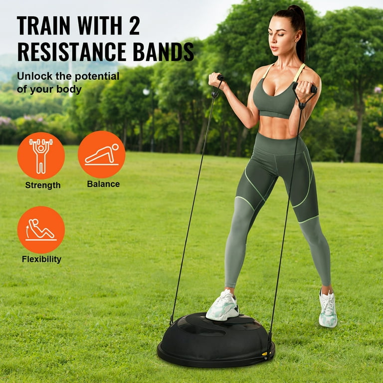 KFFKFF 26 Inch Half Fitness Yoga Balance Ball Trainer