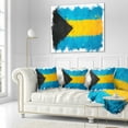 thumbnail image 3 of Designart Bahamas Flag Illustration - Flag Painting Throw Pillow - 16x16, 3 of 5