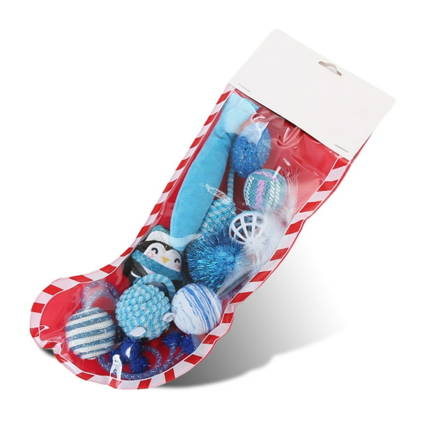 Methold Medias de Navidad para mascotas, juguete para masticar