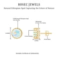 thumbnail image 5 of Rosec Jewels Ethiopian Opal Crown Stud Earrings (4 Carat Opal, AAA Grade) - Rainbow Opal Diamond Earrings - Ready to Gift, 18K Yellow Gold, 5 of 8