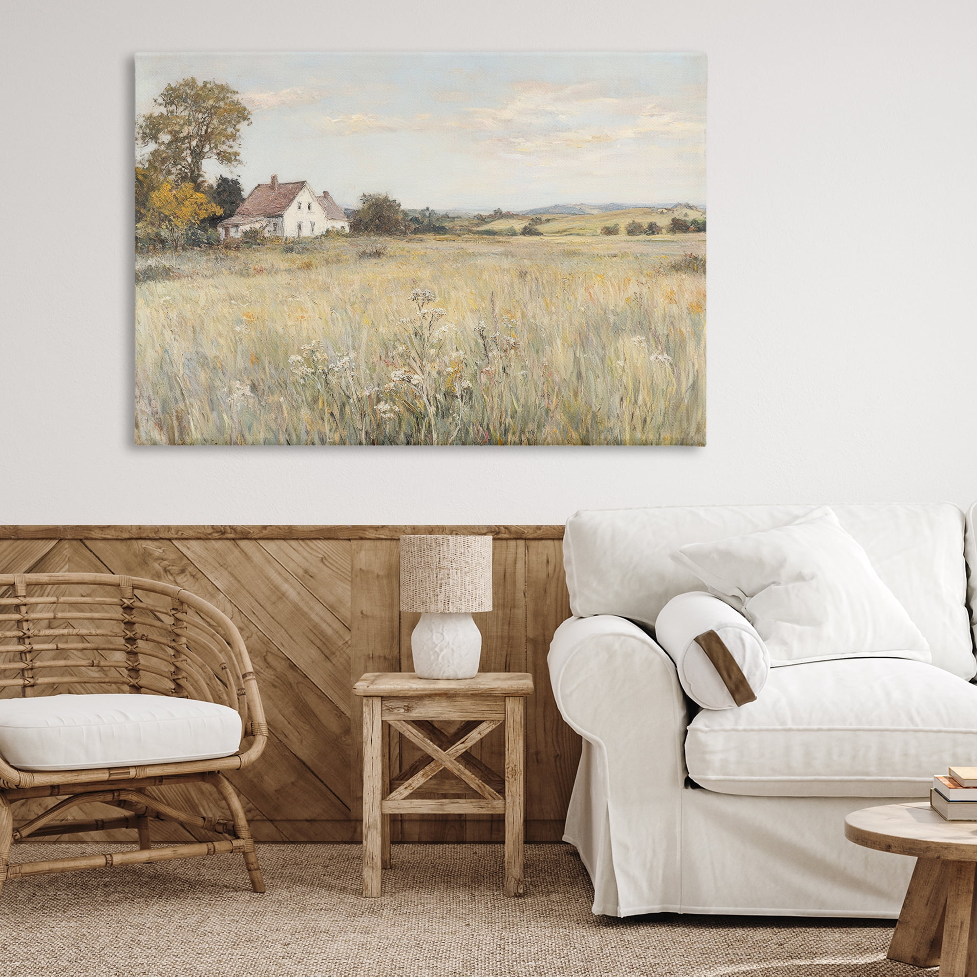 Stupell Industries Country Living in Golden Meadow Canvas Wall Art, design by Petal Prints Design