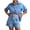 Light Blue, variant on Short Sets for Women Loose Fit Short Sleeve Button Collared Denim Shirt and Shorts 2 Piece Matching Set Streetwear