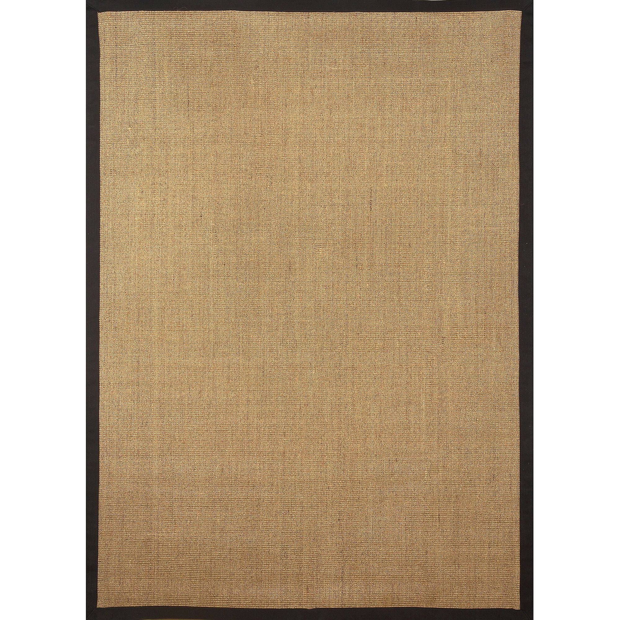 Natural Sisal Area Rug with Rubber Dot Backing
