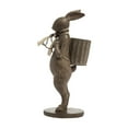thumbnail image 6 of 3R Studios Brown Resin Rabbit with Basket Statue, 6 of 7