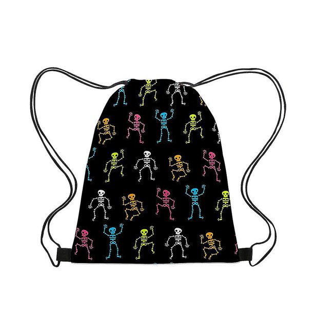 Mochila con cordón para Halloween, bolsa de dulces para truco o trato, mochila deportiva para gimnasio