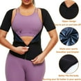 thumbnail image 5 of POP CLOSETS Sauna Suit for Women Weight Loss Suana Shirt Sweat Waist Trainer Vest Fitness Body Shaper Training Vest Heat Trapping Top Zipper, 5 of 7