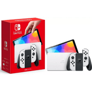 Restored Nintendo Switch OLED Model Video Game Console with White Joy-Con, 64 GB