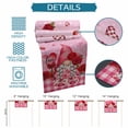 thumbnail image 6 of Valentine's Day Table Runner - 60 Inch Long Gnomes Loves Roses Romantic Pink Plaid Cotton and Linen Blended Dress Scarves Farmhouse Table Runner for Kitchen Dining, Coffee Table, 13" x 60", 6 of 8