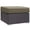 Mocha, variant on Bowery Hill Square Fabric and Rattan Patio Ottoman in Espresso/Peridot