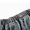 thumbnail image 4 of Yourumao Cargo Jeans for Girl Wash Wide Leg Jeans Distressed Elastic Waist Baggy Denim Pants with Pocket for Streetwear 4-15 Years, 4 of 9