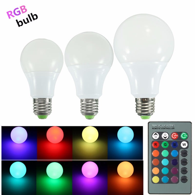 RGB LED Light Bulb Color Changing with Remote Control,3WE27A50