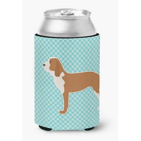 

Spanish Hound Checkerboard Blue Can or Bottle Hugger