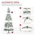 thumbnail image 4 of 9' Tall Unlit Snow Flocked Pine Artificial Christmas Tree with Realistic Branches, Green, 4 of 9