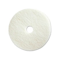 Genuine Joe 17" White Polishing Floor Pad - 5/carton - Fiber - White (gjo-90517)